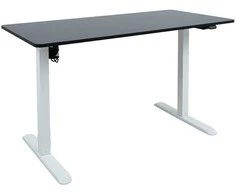Reguliuojamo aukščio darbo stalas ERGO LIGHT su 1 varikliu 120x60cm, balta/juoda