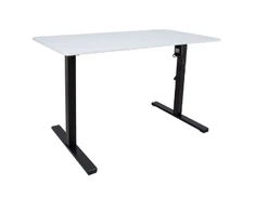 Home4you Reguliuojamo aukščio darbo stalas ERGO LIGHT su 1 varikliu 120x60cm, balta/juoda
