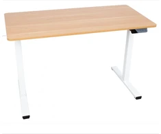 Reguliuojamo aukščio darbo stalas ERGO LIGHT su 1 varikliu 120x60cm, baltas/ąžuolinis