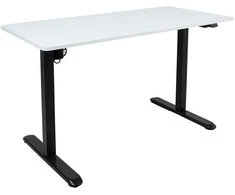 Reguliuojamo aukščio darbo stalas ERGO LIGHT su 1 varikliu 120x60cm, juoda/balta