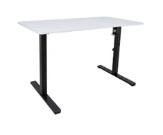 Reguliuojamo aukščio darbo stalas ERGO LIGHT su 1 varikliu 120x60cm, juoda/balta