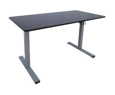 Reguliuojamo aukščio darbo stalas ERGO LIGHT su 1 varikliu 120x60cm, sidabro pilka/juoda