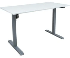 Reguliuojamo aukščio darbo stalas ERGO LIGHT su 1 varikliu 120x60cm, sidabro pilka/balta