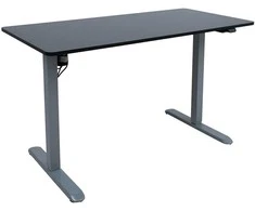 Reguliuojamo aukščio darbo stalas ERGO LIGHT su 1 varikliu 120x60cm, sidabro pilka/juoda