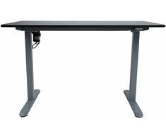 Home4You Stalas ERGO LIGHT su 1 varikliu 120x60xA73-118cm, juodas/sidabrinis pilkas