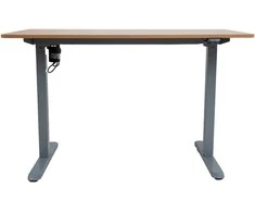 Reguliuojamo aukščio darbo stalas ERGO LIGHT su 1 varikliu 120x60cm, sidabro pilka/ąžuolas
