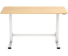 Home4You Desk ERGO manual 120x60xH70-115cm, oak/baltas