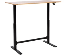 Rašomasis stalas „ERGO“ su reguliuojamu aukščiu 120x60xH70–115 cm, ąžuolas/juoda