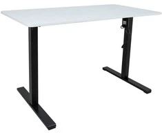 Home4you Rašomasis stalas ERGO OPTIMAL vienas variklis 120x60cm, Spalva: juoda/balta