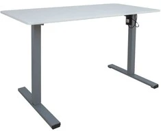 Rašomasis stalas ERGO OPTIMAL 1 variklis 120x60 cm, Spalva: balta/pilka