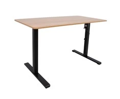 Rašomasis stalas ERGO OPTIMAL su 1 varikliu, 120x60 cm, Spalva: ąžuolo medis/juoda