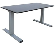 Rašomasis stalas ERGO OPTIMAL su 2 varikliais 140x80cm, Spalva: juoda