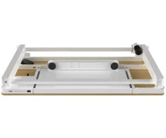Home4You Rašomasis stalas ERGO su 1 varikliu 120x60x72-121cm, Spalva: balta