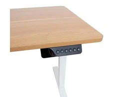 Rašomasis stalas ERGO su 1 varikliu, 120x60xH73-121cm, Spalva: balta/ąžuolas