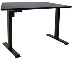 Rašomasis stalas ERGO su 1 varikliu 140x80 cm, Spalva: juoda