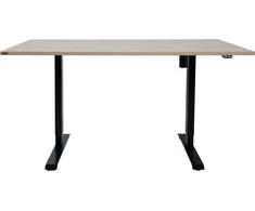 Rašomasis stalas ERGO su 1 varikliu, 160x80 cm, Spalva: karijų/juoda