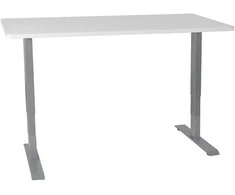 Rašomasis stalas ERGO su 2 varikliais, 140x70 cm, Spalva: balta