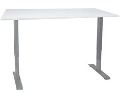 Rašomasis stalas ERGO su 2 varikliais 140x80 cm, Spalva: pilkšvai balta