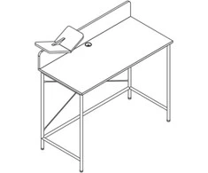 Stalas HEDVIG, uosio/ juoda