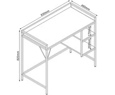 Home4you Rašomasis stalas LESTER 93x48xH82cm Melaminas