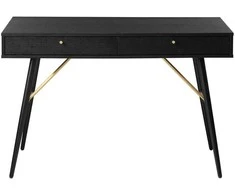 Home4You Stalas LUXEMBOURG 120x48xh75cm, juodos spalvos