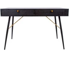 Home4You Stalas LUXEMBOURG 120x48xh75cm, juodos spalvos