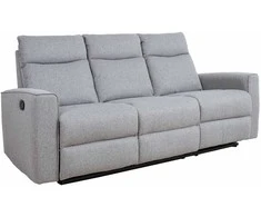 Sofa Home4You Elektrinis reglaineris MORA, 3-vietis, pilkas