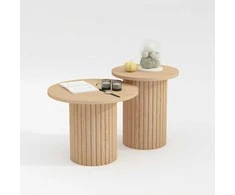 Home4You Kavos staliukas CINDY D40xH45cm Melamino Ąžuolas