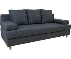 Home4You Sofa-lova VELLA su daiktadėže, tamsiai pilka.