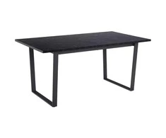 Fotelis Home4you Valgomojo stalas „Amble“ 160x90xh74cm, juodas marmuras