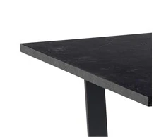 Fotelis Home4You Valgomojo stalas „Amble“ 160x90xh74cm, juodas marmuras