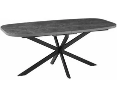 Fotelis Home4You Valgomojo stalas RAMONA 180/220x90xH75cm Pilkas