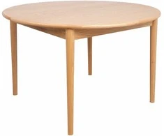 Fotelis Home4You Valgomojo stalas TROYES D100+32xH75cm, ąžuolinis