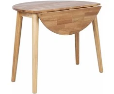 Fotelis Home4you Valgomojo stalas BIRKA D90xH75cm Ąžuolas