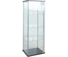 Fotelis Home4you Vitrina AIKO 60x36xH163cm Grūdintas stiklas Juoda