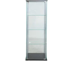 Fotelis Home4you Vitrina AIKO 60x36xH163cm Grūdintas stiklas Juoda