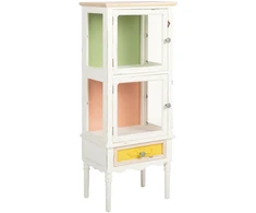 Vitrina BIANCA 51x35xA129cm, antikvarinė balta