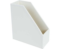 Home4You Kartotekų laikiklis WILMA 26,5×10,5×32,5 cm, baltas