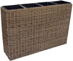 Home4You Gėlių dėžutė WICKER 89x24xH60cm, šviesiai ruda