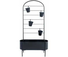 Home4You Gėlių stovas DEIA 70,5x26xH137cm Juoda