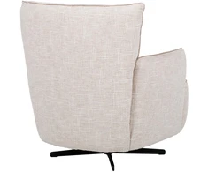 Fotelis Home4You Armchair CALLA swivel, oat baltas