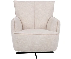 Fotelis Home4You Armchair CALLA swivel, oat baltas