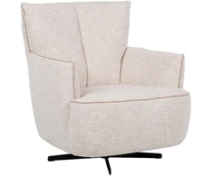 Fotelis Home4You Armchair CALLA swivel, oat baltas