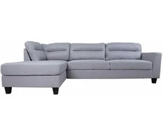 Fotelis Home4You Kampinė sofa HELSINKI KK, šviesiai pilka.