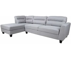 Fotelis Home4You Kampinė sofa HELSINKI KK, šviesiai pilka.