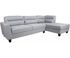 Fotelis Home4You Kampinė sofa HELSINKI DK, šviesiai pilka