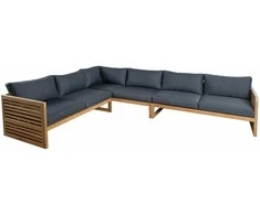 Fotelis Home4You Kampinė sofa SERENITY 2+2+2, Modulinė Tikmedžio mediena