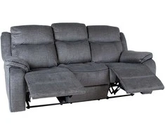 Fotelis Home4You Sofa su atlošu GENTRY 3-vietė, mechaninė, pilka