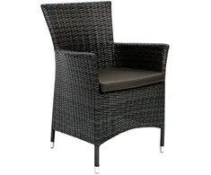 Home4You Kėdė WICKER-1 tamsiai ruda