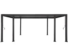 Dark Pavėsinė MIRADOR-111 su žaliuzinėmis sienelėmis 3x6m, tamsiai pilka